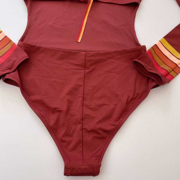 RIP Curl Golden Days Good Coverage Long Sleeve Surf Swimsuit NWT Women’s Size S - Picture 10 of 15